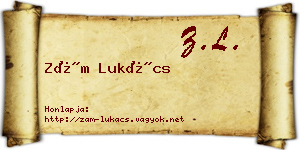 Zám Lukács névjegykártya